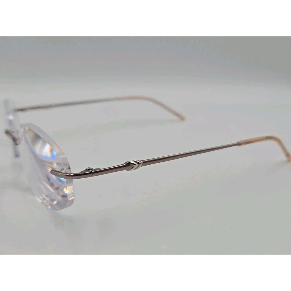 AIRLOCK Forever 203 601 Rose Gold Womens Rimless Eyeglasse Frames Only 51-18-135